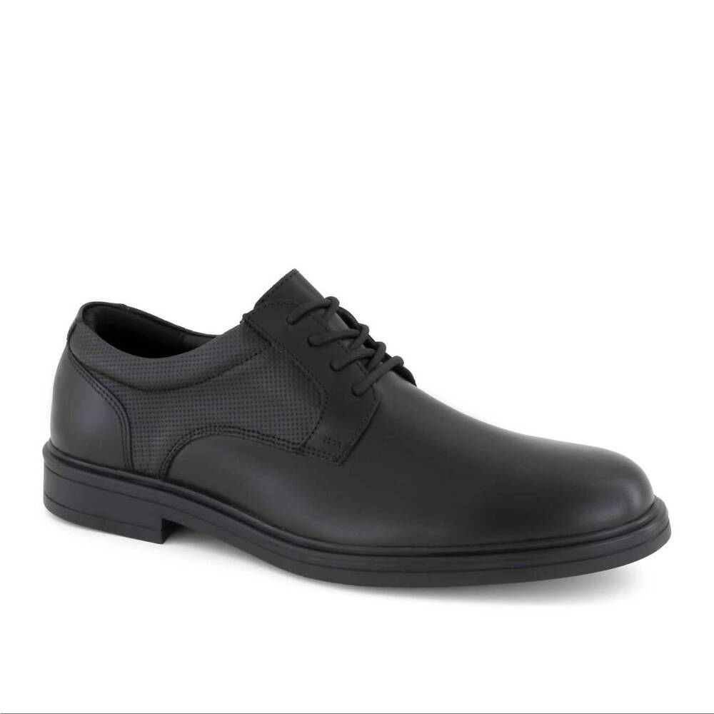 NEW FERRATO men's flat leather shoes in black